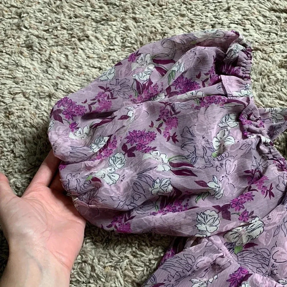 En saison Nwot floral puff sleeve top - Picture 8 of 15